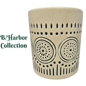 B/Harbor Collection Pottery Green Beige Ceramic Planter Decoration 7x6 20-Round